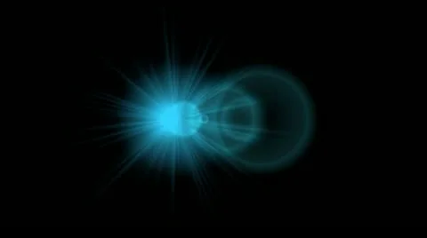 Moving blue light with flare effect. Stock Footage 12670455
