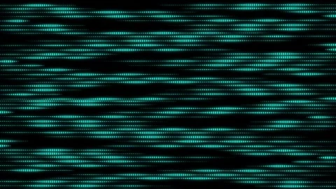 Moving blue lines stylized with dashes on black background. A lot small squa Stock Footage 259097548