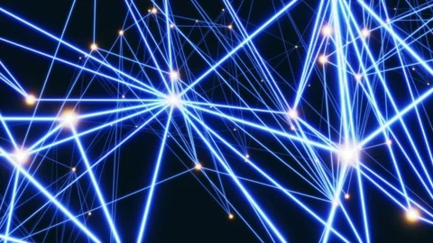 Moving blue neon plexus pattern looping 3D animation Stock Footage 201291718
