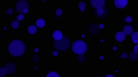 Moving blue particles background with bokeh seamless loop animationon black b Stock Footage 219596802