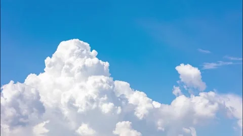 Moving Blue Sky and White Clouds Creating Dynamic Patterns 4K Timelapse Stock Footage 320708394