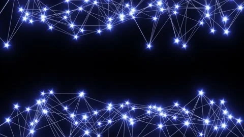 Moving blue star plexus pattern looping 3D animation Stock Footage 165178413