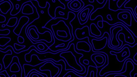 Moving blue waves on a black background. Stock Footage 264110731