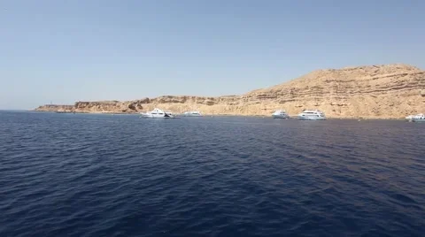 Moving boat on Red Stock Footage 42328440