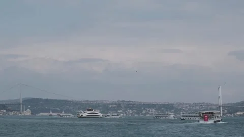 A Moving Boat's View of the Bosphorus Video stock 290187249