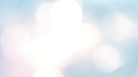 Moving bokeh lights, horizontal abstract crossing discs, white blue pink, 60fps Stock Footage 64620660