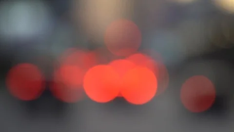 Moving bokeh of traffic lights - background Video stock 121031854