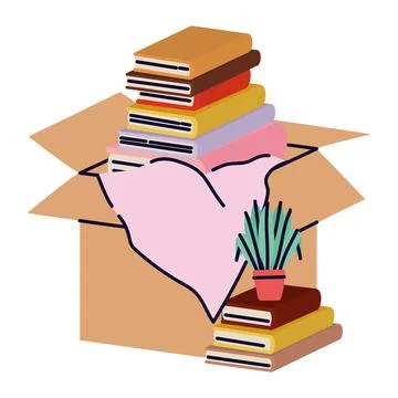 Moving box design 스톡 일러스트
