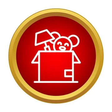 Moving box filling items, donation concept icon イラスト素材