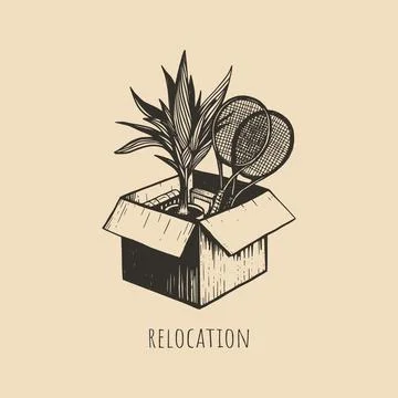 Moving box. Vector illustration Stock Illustration