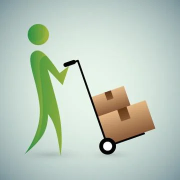 Moving Boxes Icon Stock Illustration