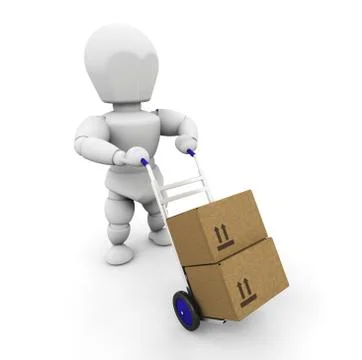 Moving boxes Stock Illustration