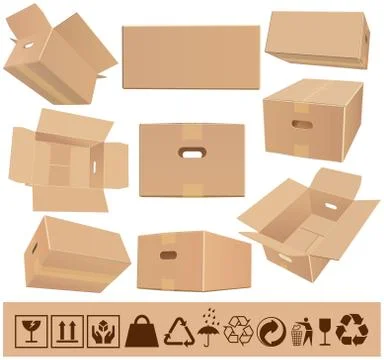 Moving boxes Stock Illustration