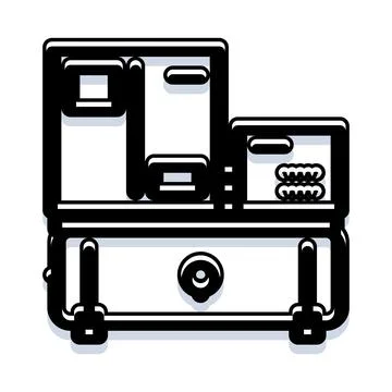 Moving boxes, packing goods, and shipping items Illustrazione stock