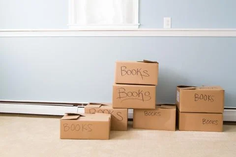 Moving Boxes Stock Photos