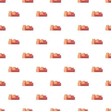Moving boxes on sofa seamless repeating pattern 스톡 일러스트
