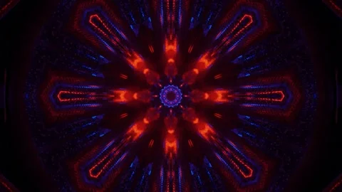 Moving bright blue red design inner passage 4k uhd 3d rendering vj loop Stock Footage 160531396