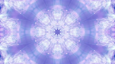 Moving bright kaleidoscope pattern animated abstraction screensaver. 3d render Stock Footage 123616030
