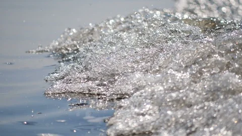 Moving bubble water on the river Stock Footage 102421402