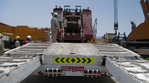 Moving The Cabin Of The Crane Stock Footage 62081769