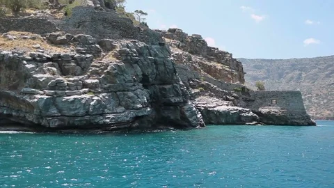 Moving Camera around Spinalonga fortress, Crete 動画素材 83807886