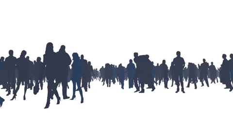 Moving the camera into the public crowd Stock Footage 132671716