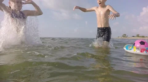 Moving the camera. Spray flew at the camera. Stock Footage 64751815