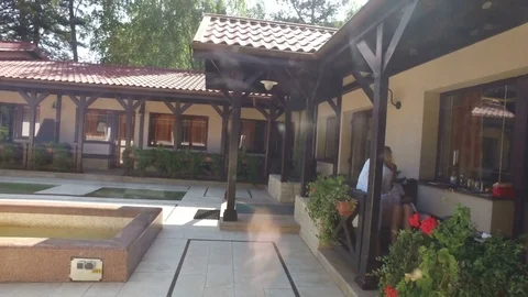 Moving camera, walk in Hotel corridor, point of view. POV. Stock Footage 82073804