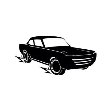 Moving car Stock Illustration
