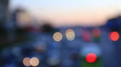 Moving car lighting, defocus, Beijing Stock Footage 40632861