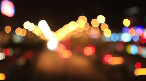 Moving car lighting,defocus Stock Footage 39935712