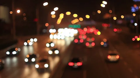 Moving car lighting,defocus Stock Footage 39936250