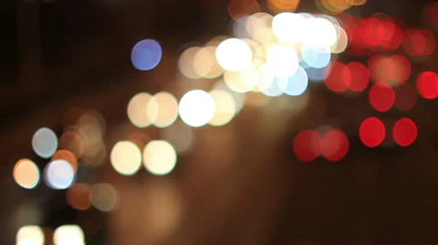 Moving car lighting,defocus Stock Footage 39936399