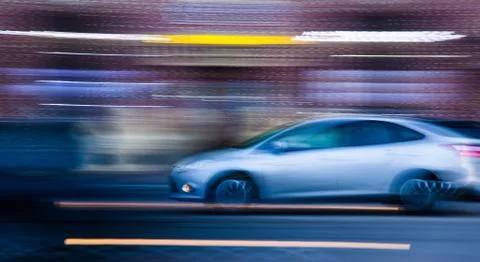 A moving car Stock Photos