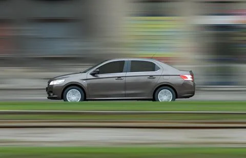 Moving car Stock Photos