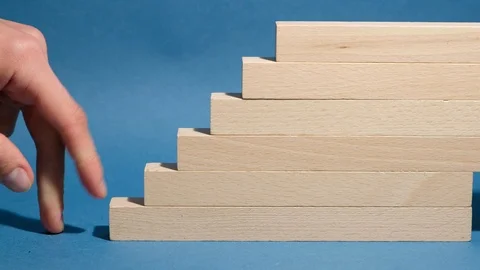 Moving up a career ladder Stock Footage 116886054