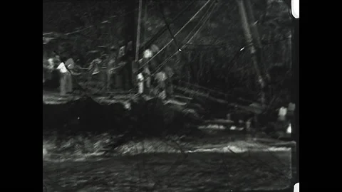 Moving Cargo Dock 1937 Stock Footage 144420655