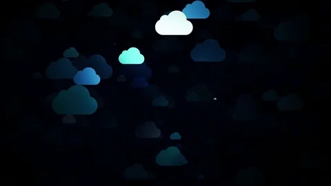 Moving cartoon clouds,  3D animation Stock Footage 69902037