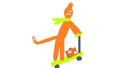 Moving cat 库存插图