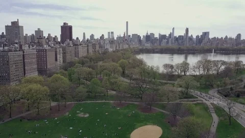 Moving Up in Central Park Stock Footage 74813502