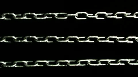 Moving chain on a black background Stock Footage 12152657