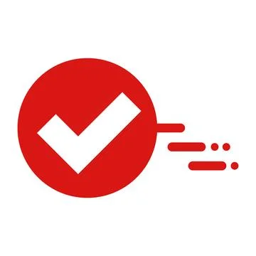 A moving check mark icon. Power of action. Vectors. 库存插图