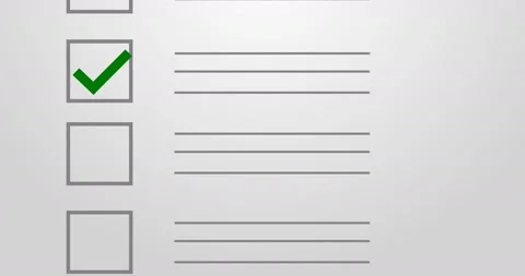 Moving checklist and check mark symbol. ... | Stock Video | Pond5