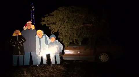 Moving Christmas Decorations Medium Shot Video stock 45519846