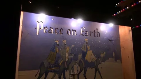 Moving Christmas Decorations Three Wise Men.mp4 Stock Footage 45530238