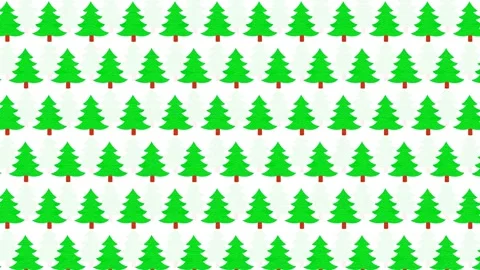 Moving Christmas trees on a white background Stock Footage 150775497