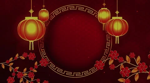 Moving Circle and animated object with Dark Red Background Stock Footage 265836952