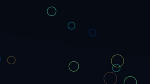 Moving circles on dark background create a simple visual Stock Footage 338177503