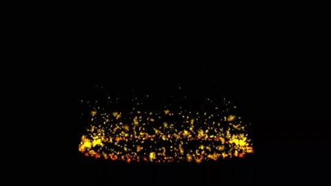 Moving Circular fire flames on black screen Stock Footage 229247497