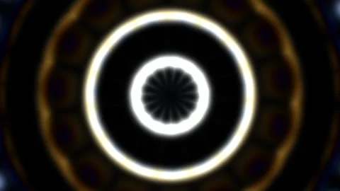 Moving circular pattern with contrasting lights and shapes Stock Footage 338017282